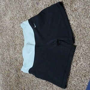 Nike Women's Black and Gray Athletic Shorts